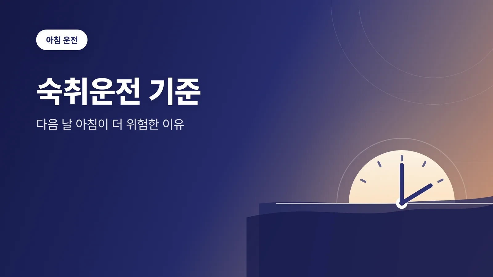 숙취운전 기준, 다음 날 아...